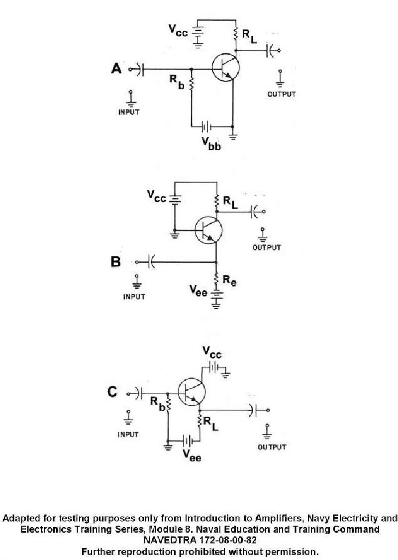 2139. In the illustrated amplifiers in all three figures, in terms of doping, the base of the silicon semiconductor transistor is what type of material