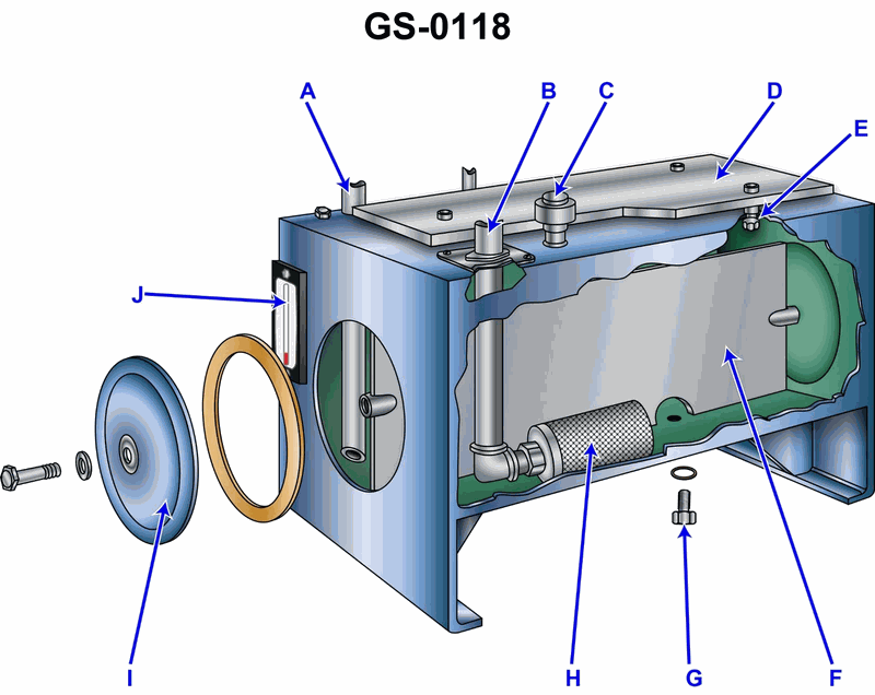 777. The hydraulic pump which would be mounted on the unit shown in the illustration, may begin to cavitate if __________
