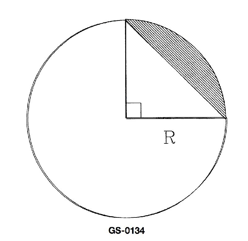 3468. In the circle illustrated, the circumference is 157.6 inches. What is the area of the shaded portion