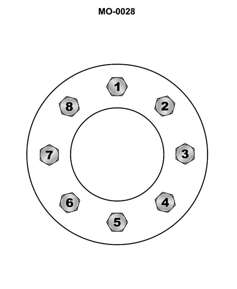 401. If the manufacturer's instructions do not state otherwise, which of the following progressions represent the best order for tightening the head bolts shown in the illustration