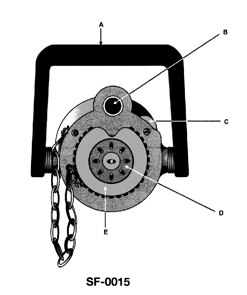 602. When the handle "A" is in the mid-position of the combination nozzle shown in the illustration, which of the following statements will be correct